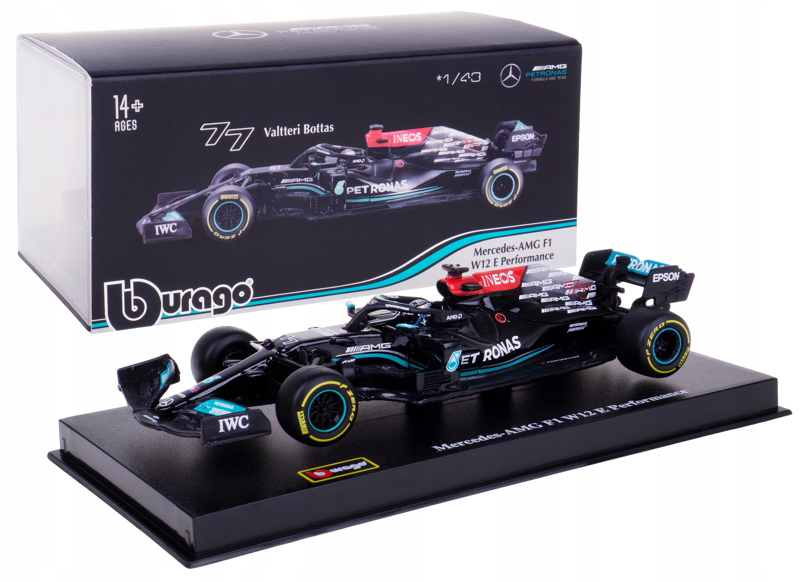 Mercedes Amg F1 Petronas W12 Bburago 1:43 #77 Box