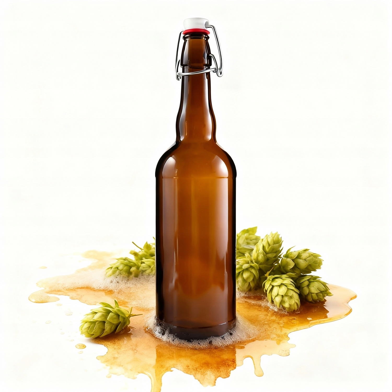 Fľaša hnedá 750 ml s klipom Fľaše na pivo s podpivkom ciderový kváskový olej