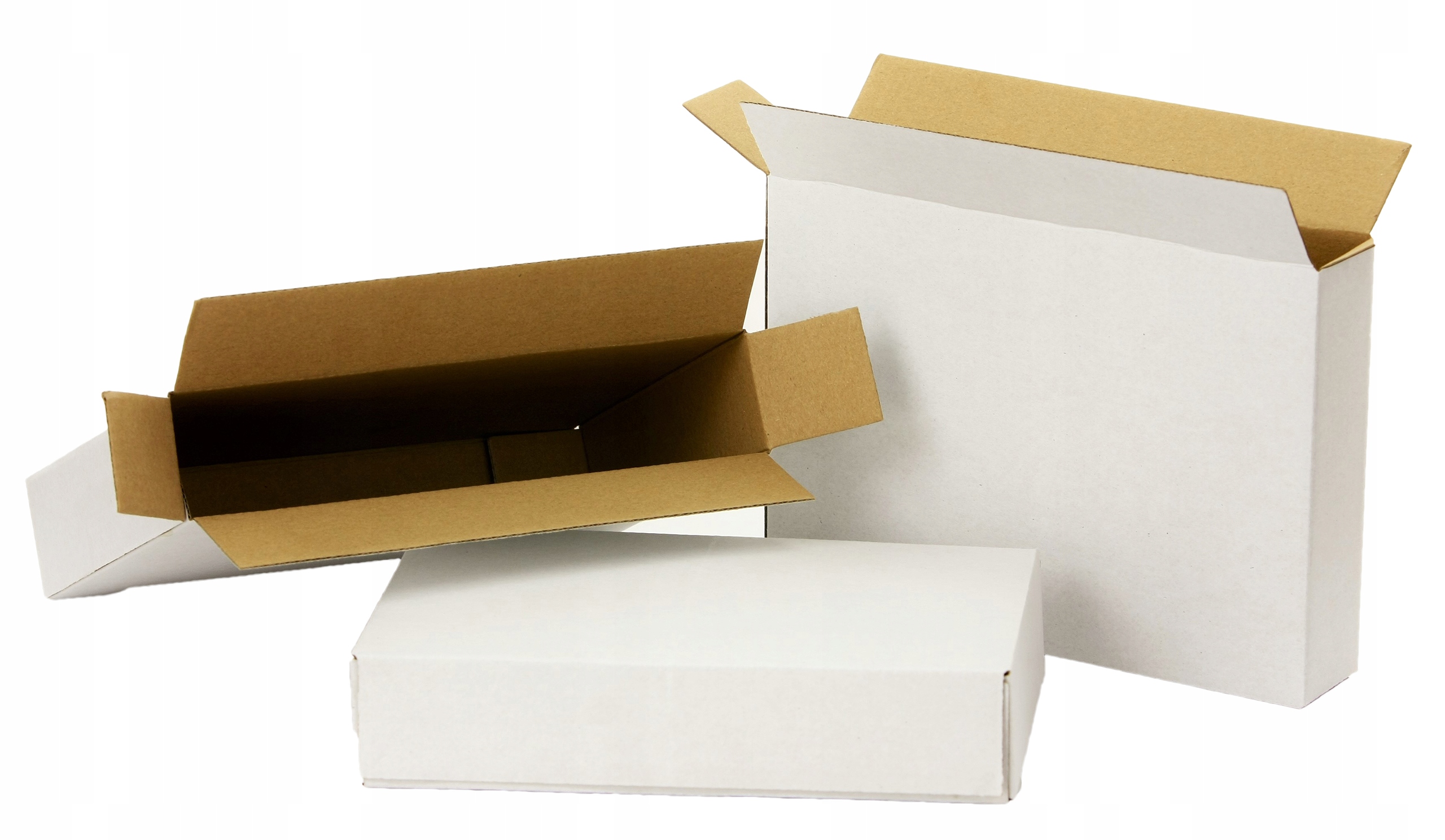 

Pudełko Karton 200x40x145 mm Białe Klapowe 20 szt