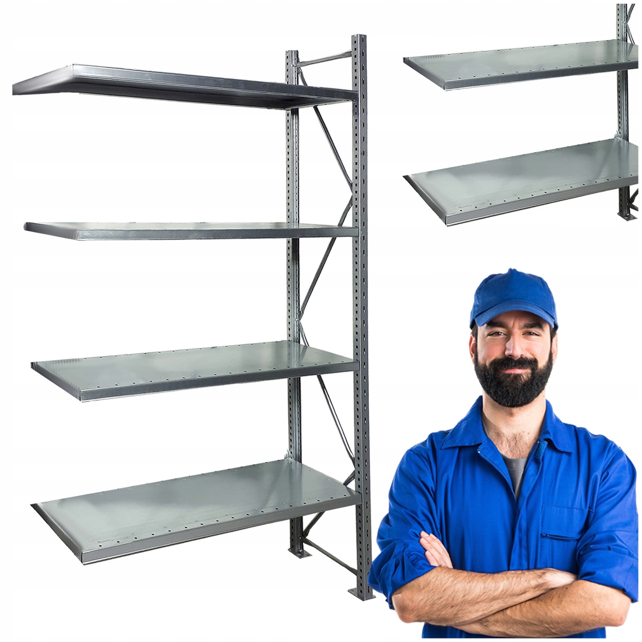 Kovový Regál Dodávkový Do Skladu, Regálový, Průmyslový, Silný, M21