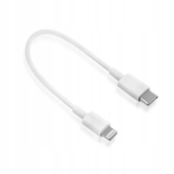 

Kabel Typ C Lightning do iPhone krótki 20cm biał