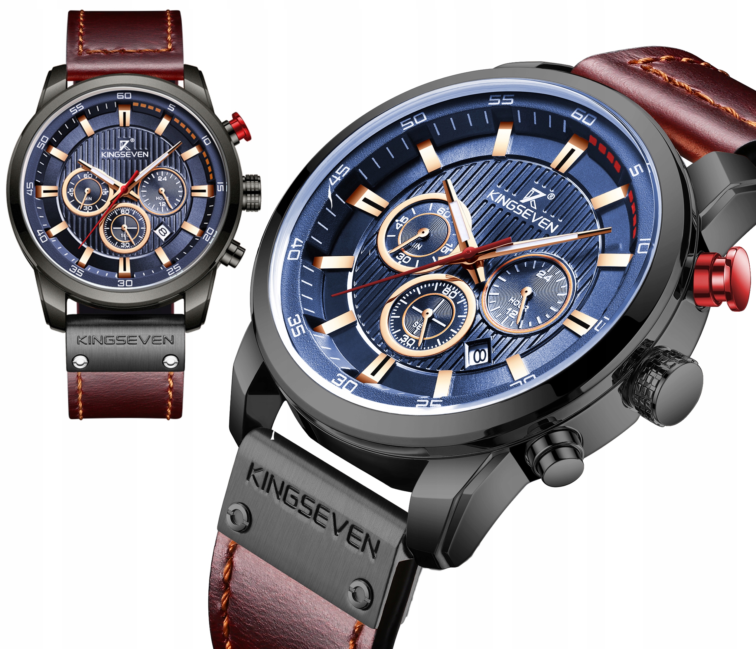 

Zegarek Męski Kingseven Klasyczny Prezent Pudełko