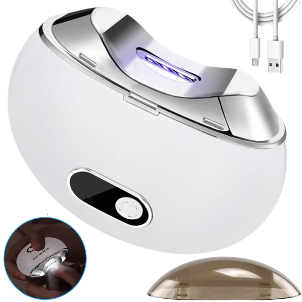 Elektrický Turistický Odstřihovač Nehtů Bruska Usb Led Leštička