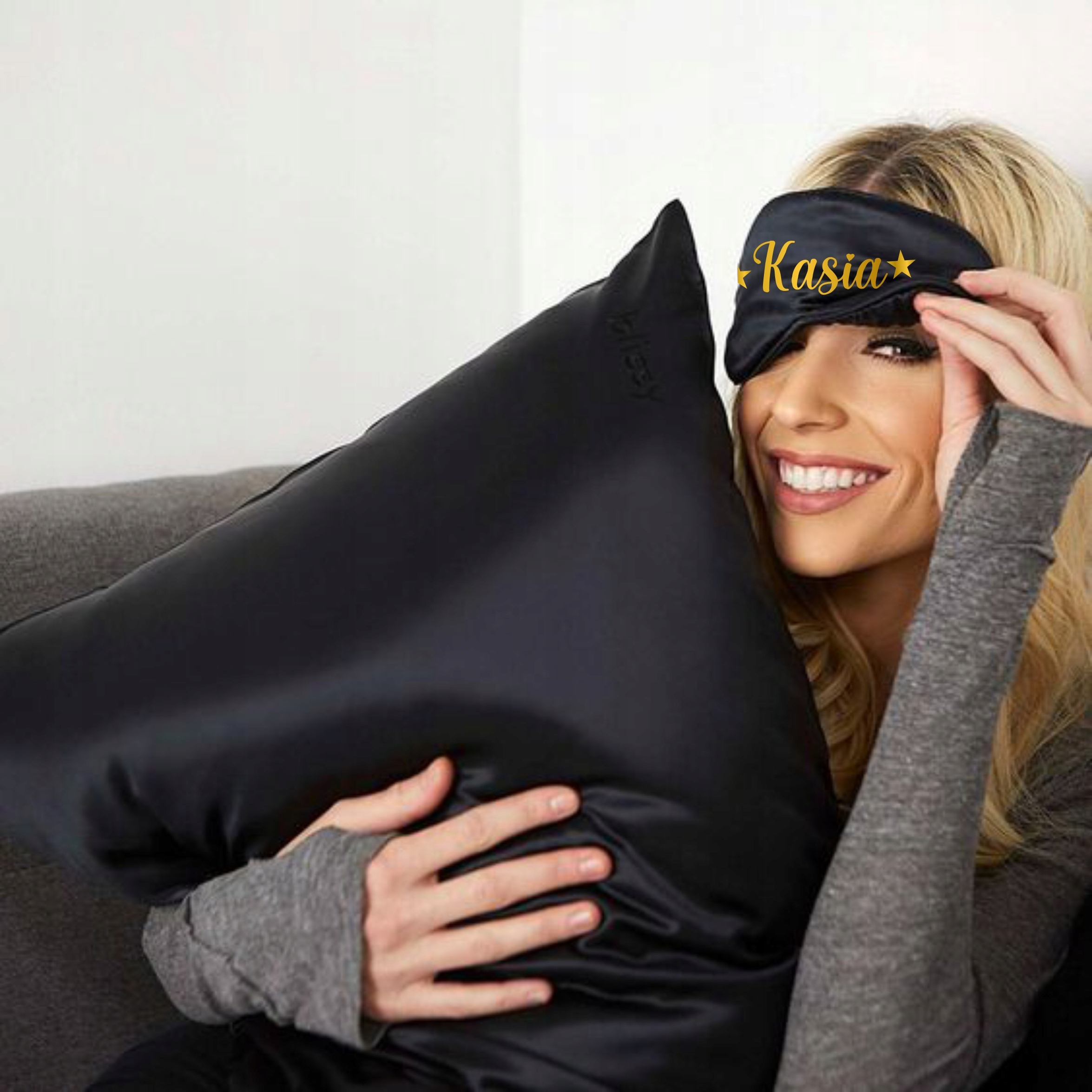 OPASKA NA OCZY NA WALENTYNKI ROCZNICA TWÓJ NAPIS Wzór dominujący print (nadruk)