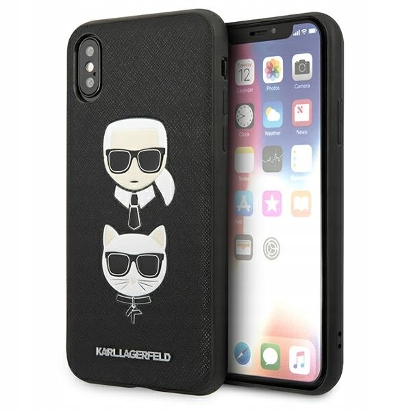 Etui Karl Lagerfeld KLHCI65SAKICKCBK do iPhone Xs Max Saffiano Czarny