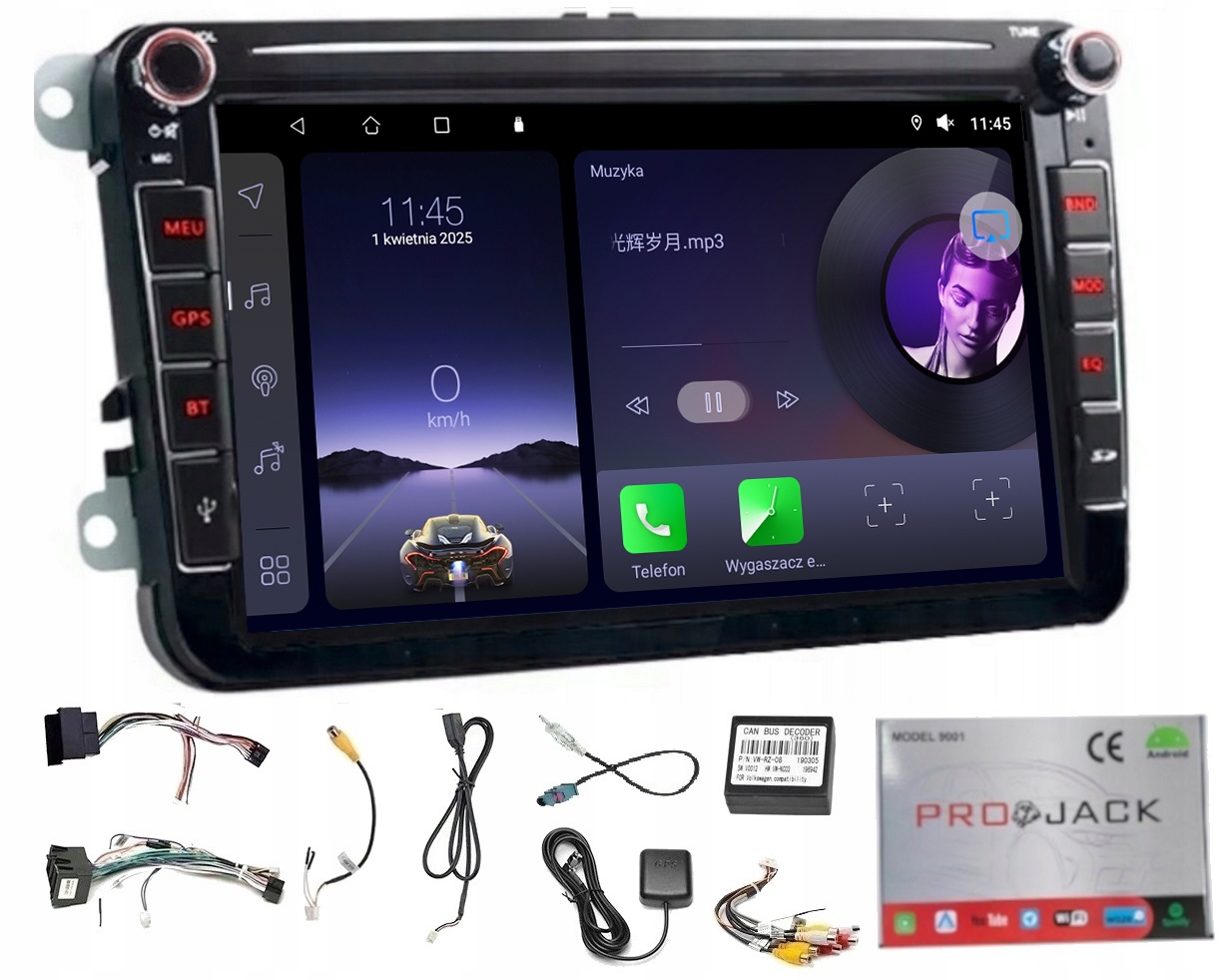 Rádio Navigácia Gps Android Vw Passat B7 2010-2014 Carplay Wifi Usb 4/64GB