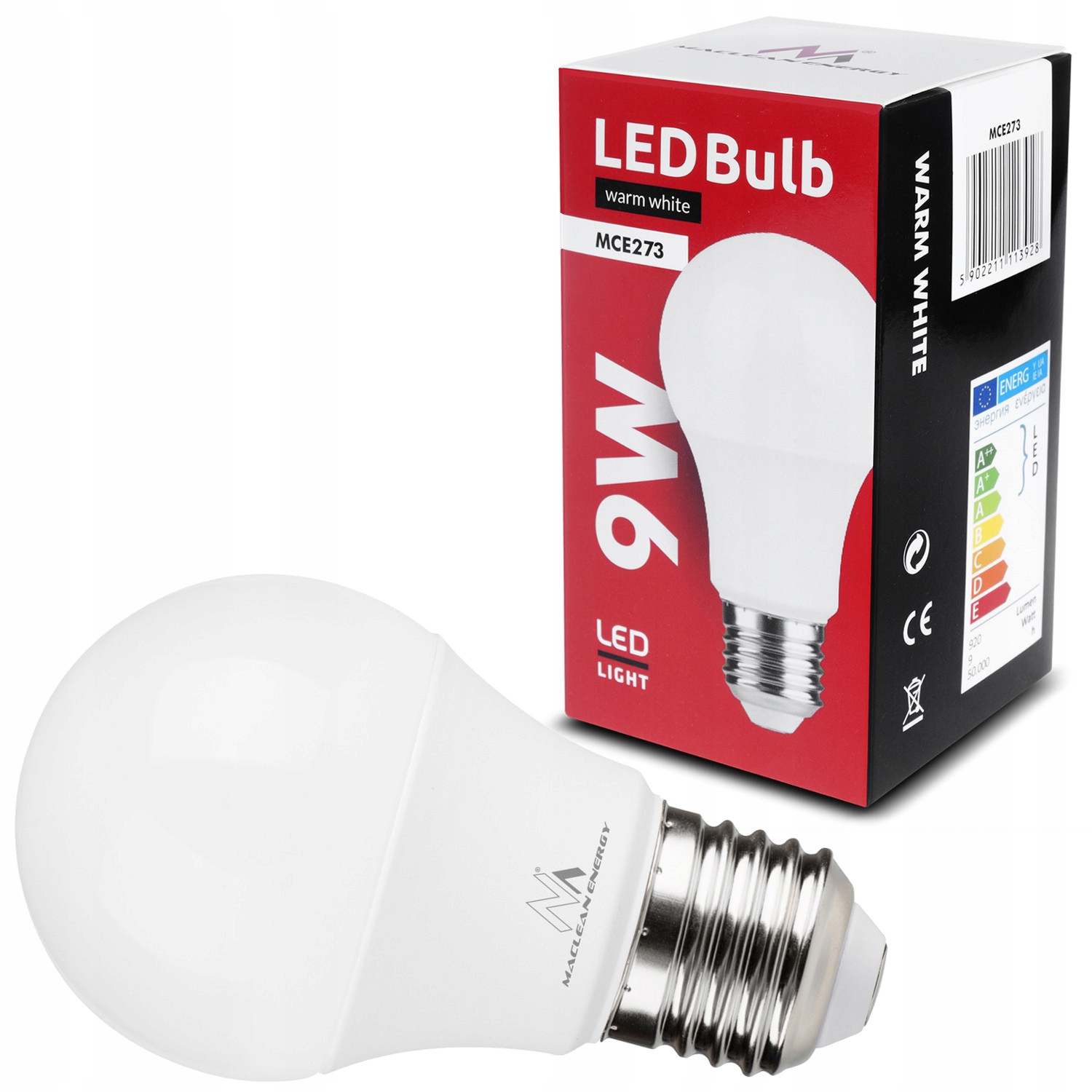 

Żarówka Led E27 Kulka 9W 920lm 3000K Ciepła Biała