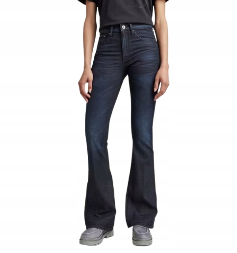 G Star Raw Tmavé Dámské Džíny S Vysokým Pasem Úzké Nohavice 26/32 6BA