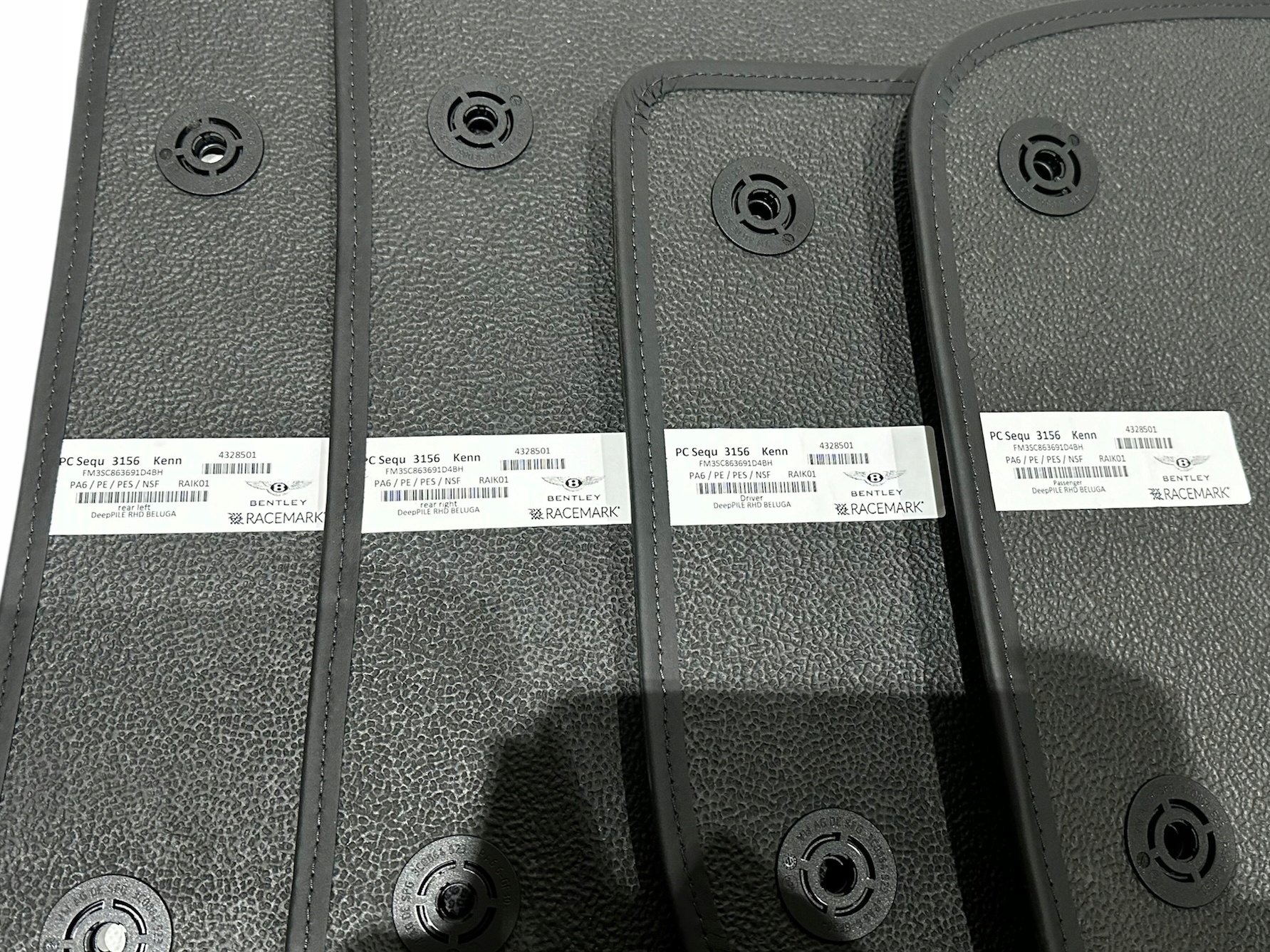 BENTLEY FLYING SPUR RHD mats floor mats 3SC863691 BELUGA