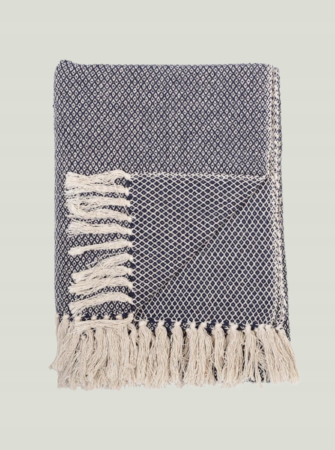 Přehoz Barry, modrý, bavlna Bloomingville