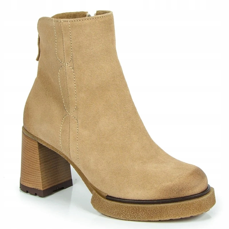 Lemar 60442 Kotníkové Boty Sloupek Kůže Béžová Cappucino 40