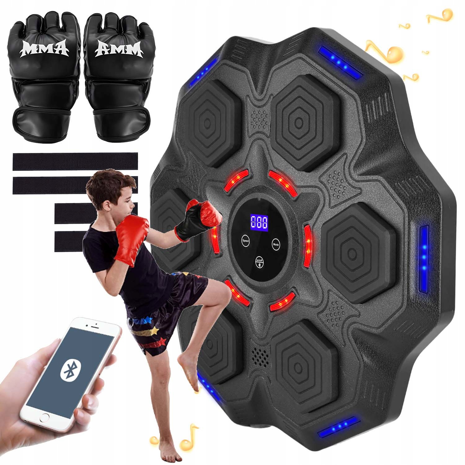 Boxerský Štít Music Boxing Machine Bluetooth Hudební Stěna Tréninková