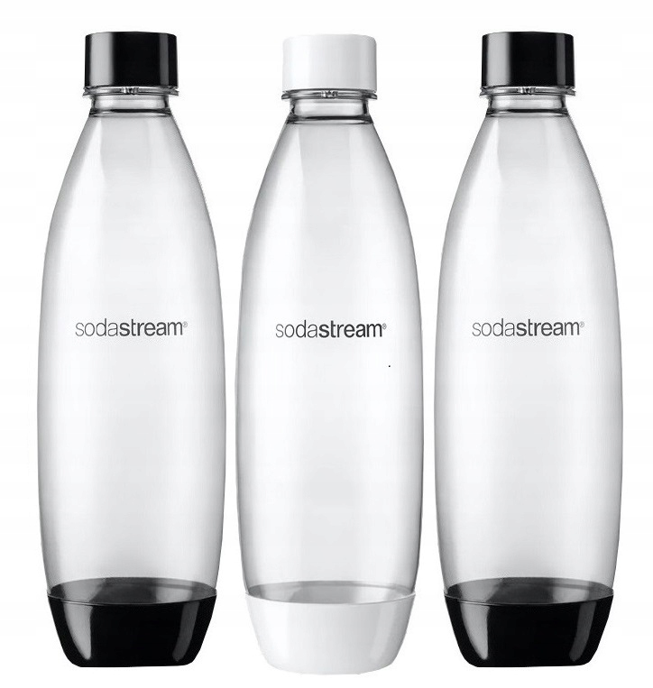 Sada lahví SodaStream Fuse 3 x 1 l, 2 x černá, 1 x bílá, do myčky nádobí