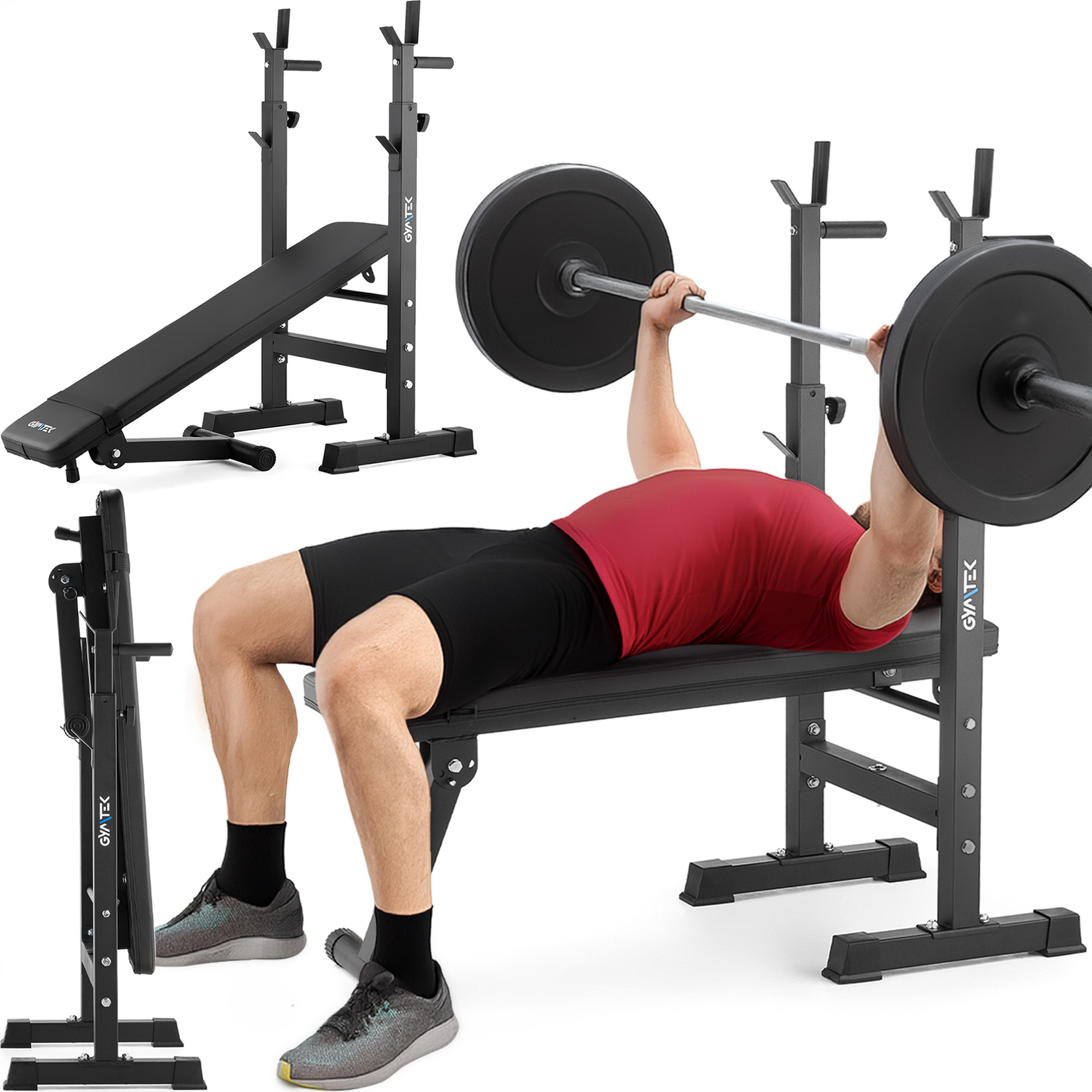 Ławka Do Ćwiczeń Ławeczka Do Wyciskania Na Siłownię Ze Stojakiem Gymtek