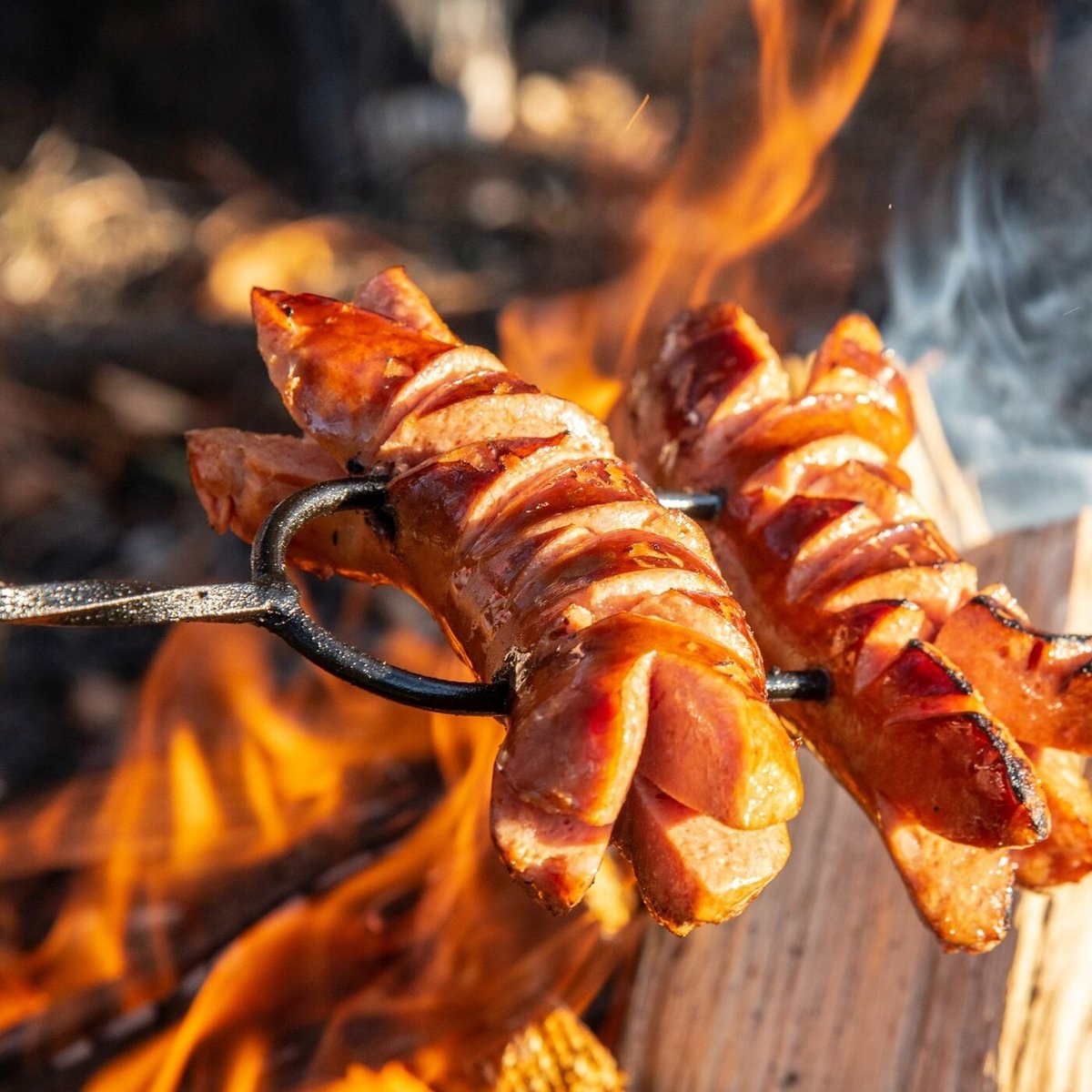 KIJE NA OGNISKO KIEŁBASĘ WIDEŁKI GRIL 100cm -10SZT Długość 100 cm