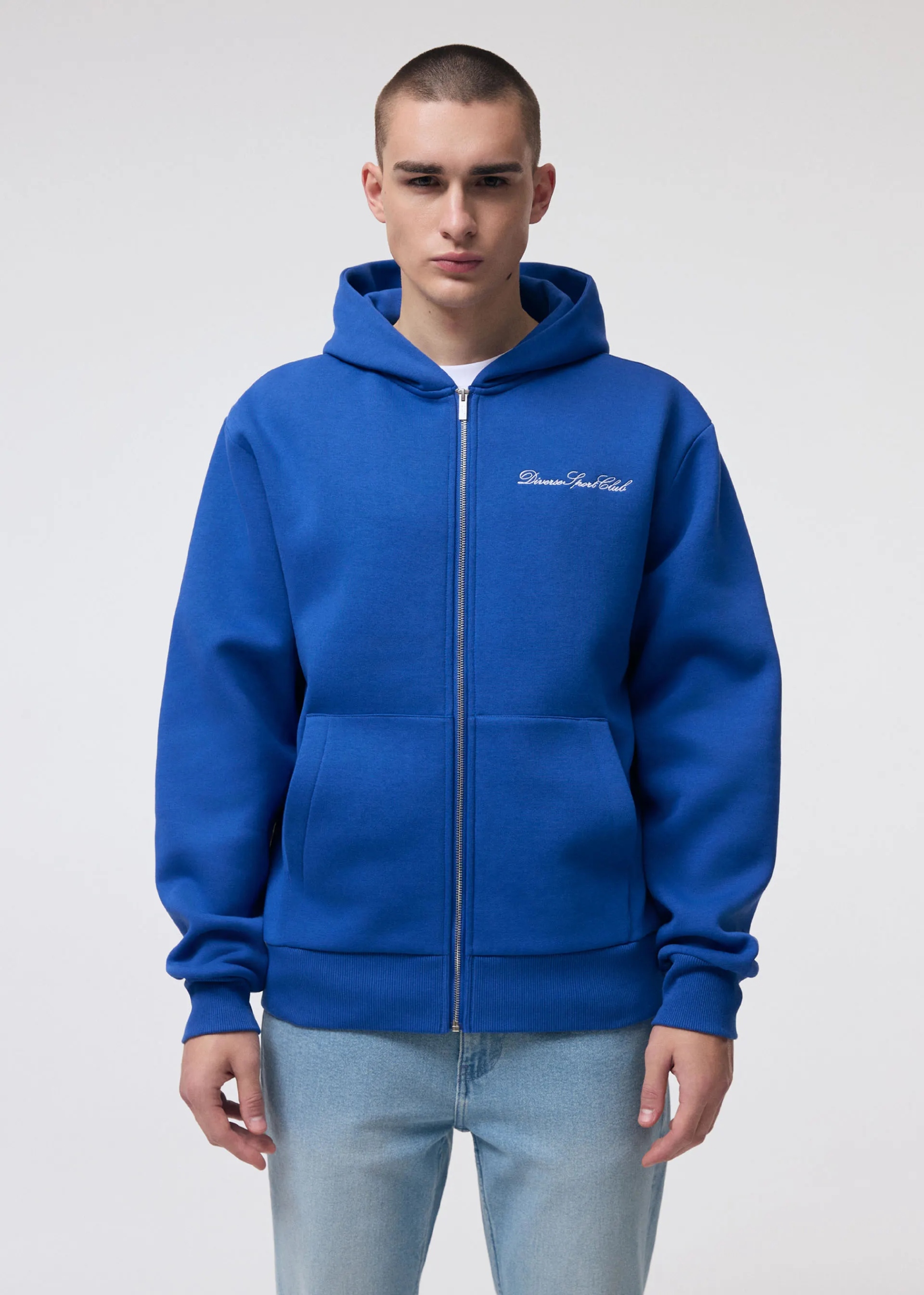 Bluza męska rozpinana z kapturem Diverse Prm Zh 026 Niebieski L