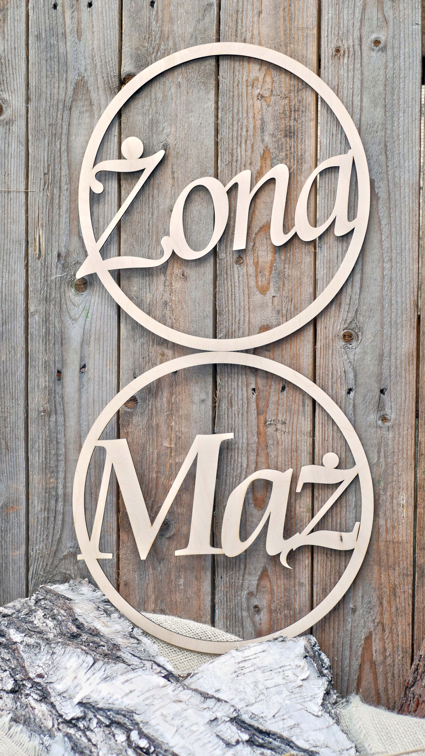 KOŁA OBRĘCZE NAPIS MĄŻ ŻONA ŚLUB WESELE DUŻE 2 SZT Marka inna