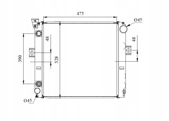 9180209300 - Радіатор для вантажівки CAT DP50K MITSUBISHI fd45n новий