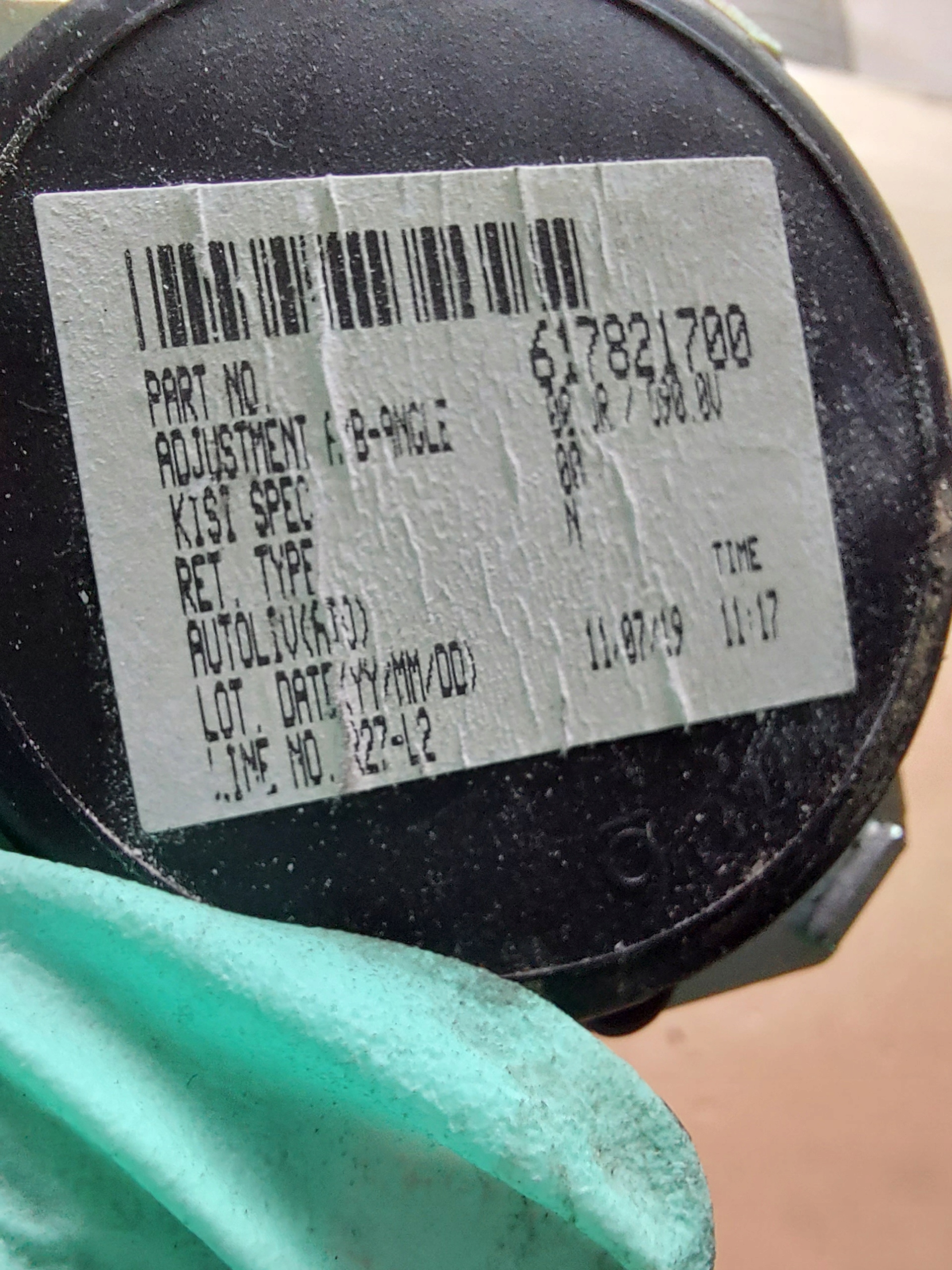 Gurten Sicherheits links heck hinten MITSUBISHI ASX