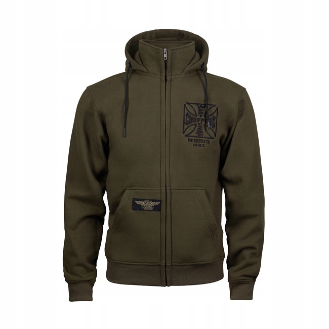 Mikina s kapucňou West Coast Choppers Atx Olive Green 2XL