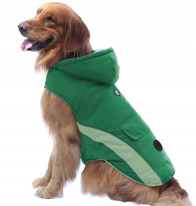 Levně Zimní bunda Emust M zelená s kapucí a kapsou