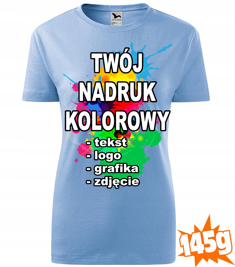 

Koszulka Z Własnym Nadrukiem zdjęcie damska Xs 15