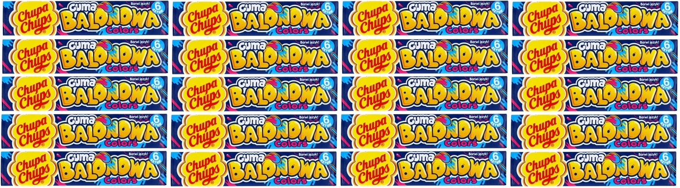 Levně 20x 27,6g Chupa Chups Žvýkačka barvy Karton