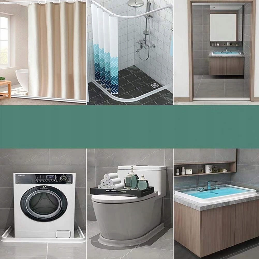 PRÓG PRYSZNICOWY bariera wodna 50x30mm zapora wodna 200cm - 2m BIAŁY Waga produktu z opakowaniem jednostkowym 0.8 kg