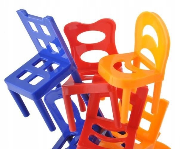 GRA SPADAJĄCE KRZESŁA KRZESEŁKA ZRĘCZNOŚCIOWA Materiał Plastik