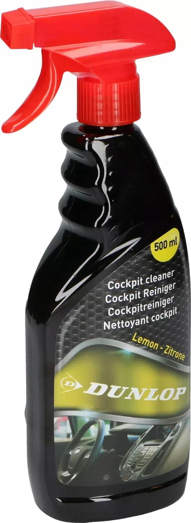 Płyn do czyszczenia kokpitu plastików wnętrza auta cytryna Dunlop 500ml