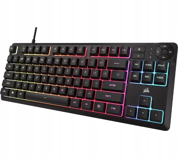 CORSAIR K55 CORE TKL RGB Gaming Keyboard, Backlit Zoned RGB LED, Rubberdome — 4