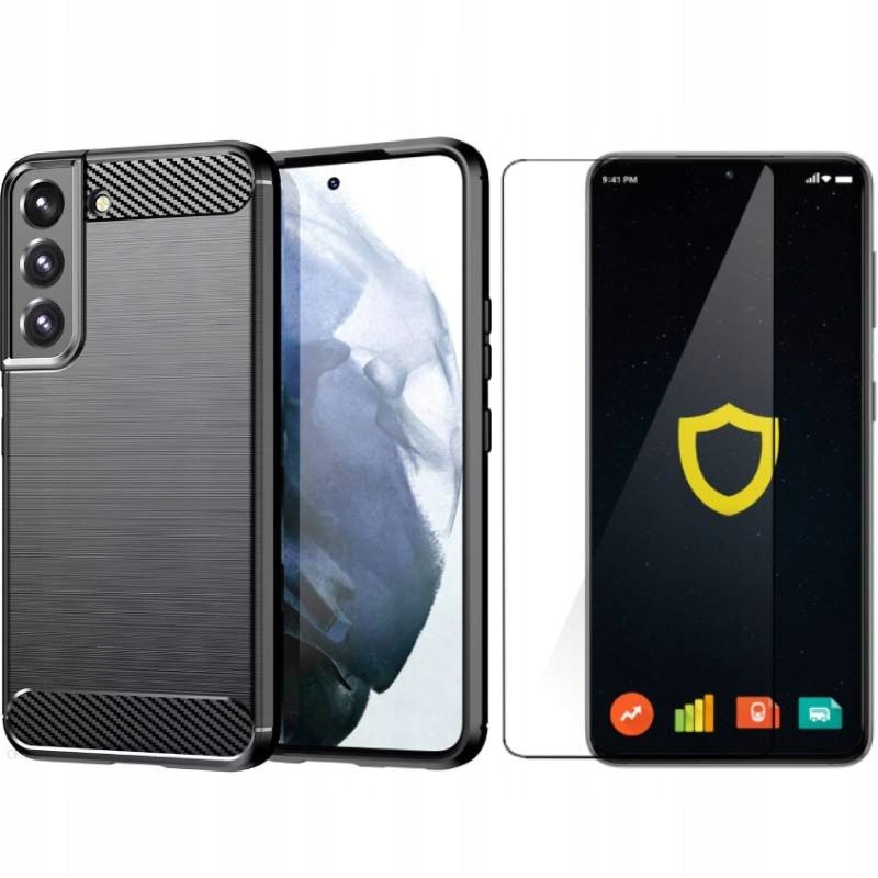 

Etui Case Pancerne Carbon Do Galaxy S22 Szkło