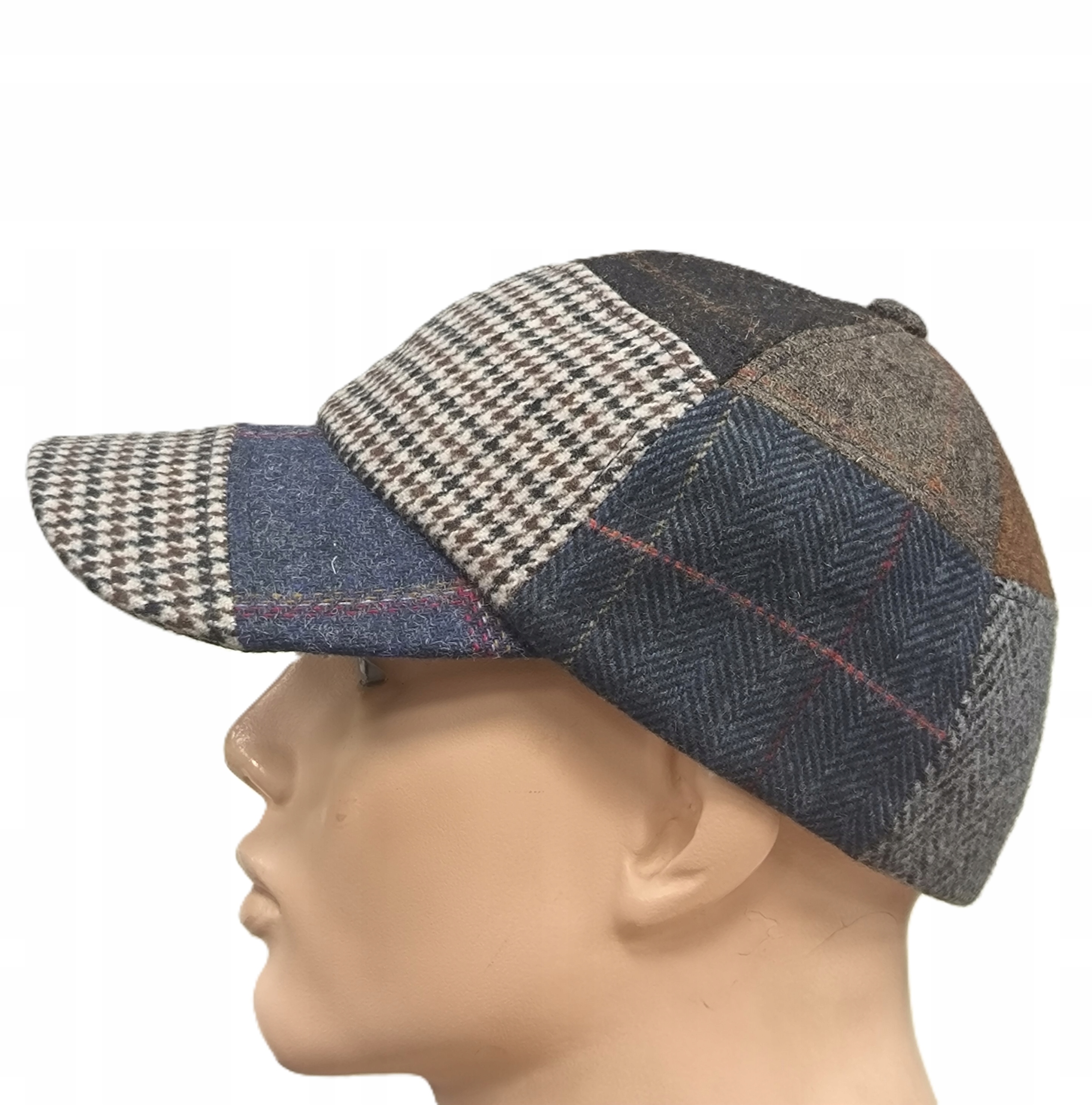 pánská kšiltovka, vícebarevná, patchwork, plná, 56 cm