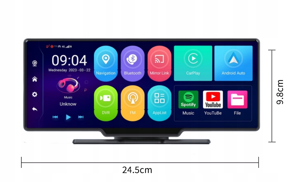 Wideorejestrator Android Nawigacja Kamera Monitor Kod producenta HE503