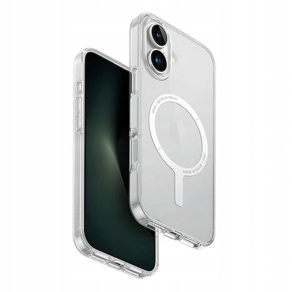 Pouzdro Uniq Clario pro Apple iPhone 16 Plus Magclick Charging, průhledné