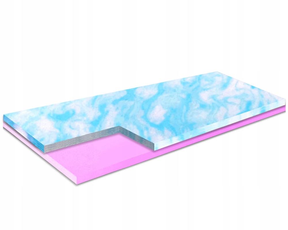 Obojstranná podložka na matrac 140x180 Marsh Hr, vystužená topperovou penou