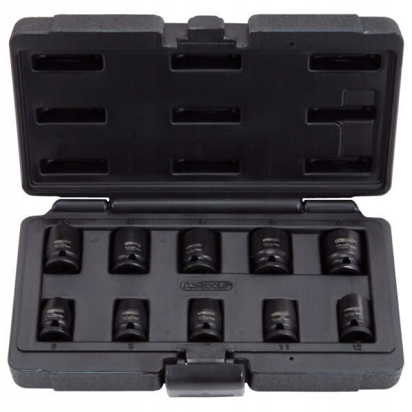 3/8 Sada 12-HRANNÝCH Silových Zásuviek Krátke 10 Kusov 8-17MM Ks Tools