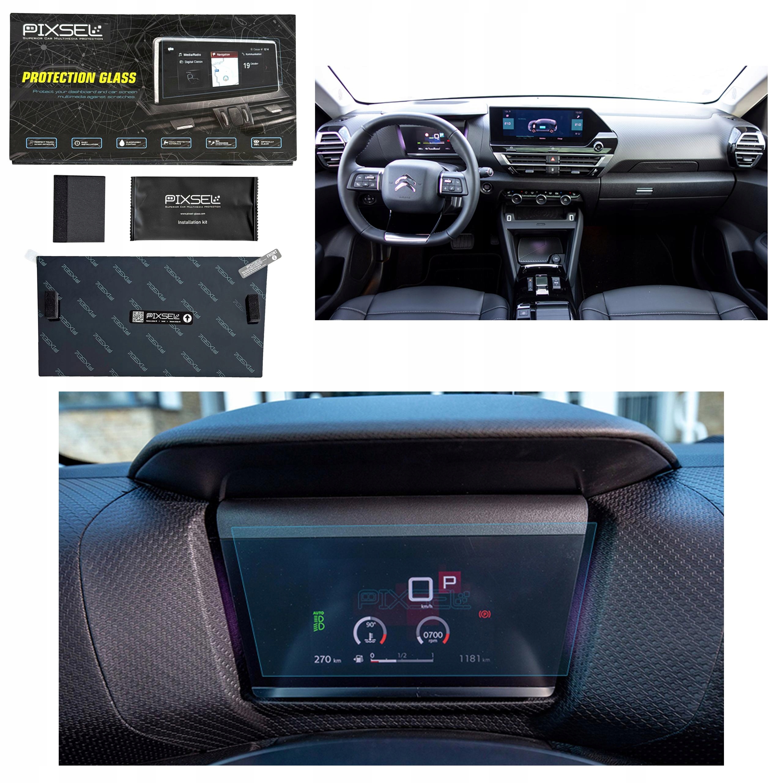 Antyodciskowe Matowe Szkło Ochronne Citroen C4-8.6“ 2020-2024