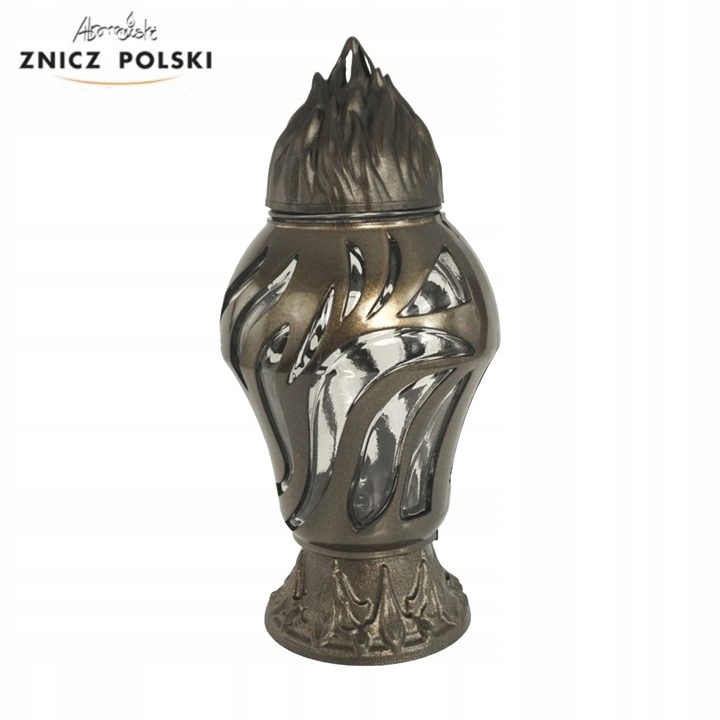 

Znicz Lampion Płomień 36 cm Ciemno Złoty B