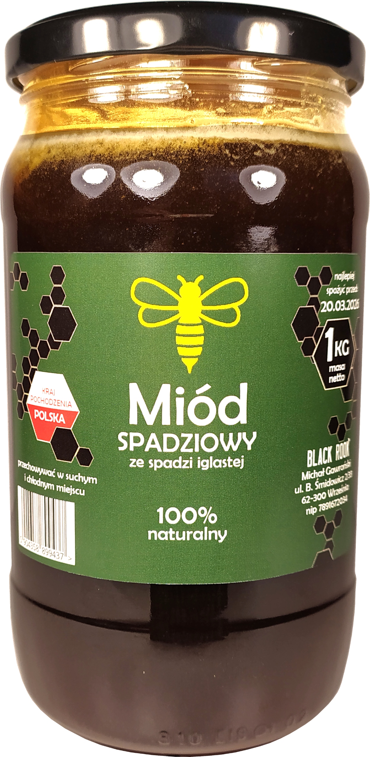 Levně Polský přírodní med 100% Jehličnatý – 1 kg
