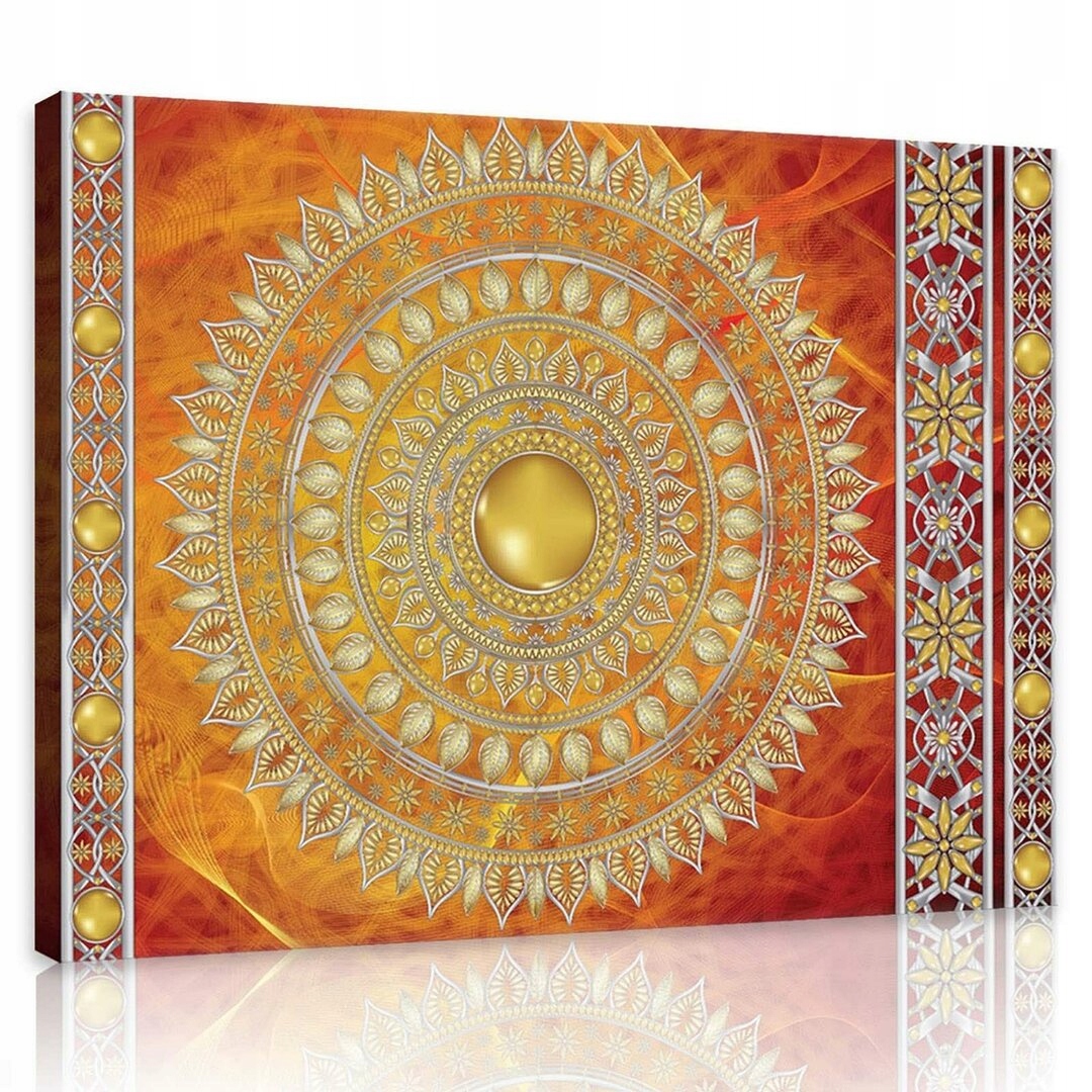 Obraz 100x75 Zlatá mandala Harmonie v obývacím pokoji dekorace plná lesku