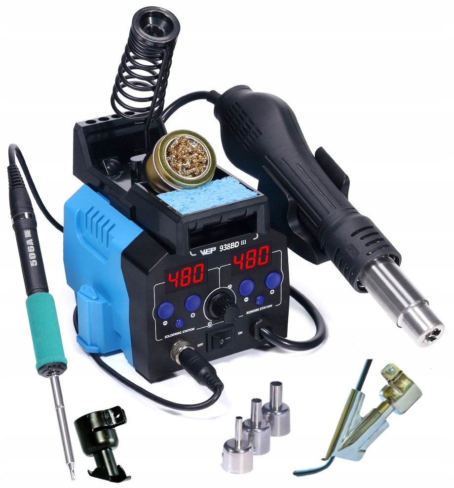 Spawarka do plastiku HOTAIR WEP 938BD-III T12 +6xDysza Plastik