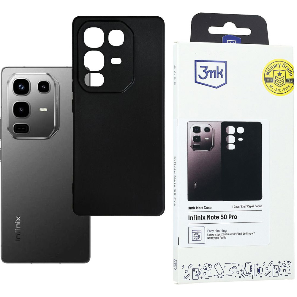 Etui 3mk Matt Case na Infinix Note 50 Pro czarne 3mk Protection