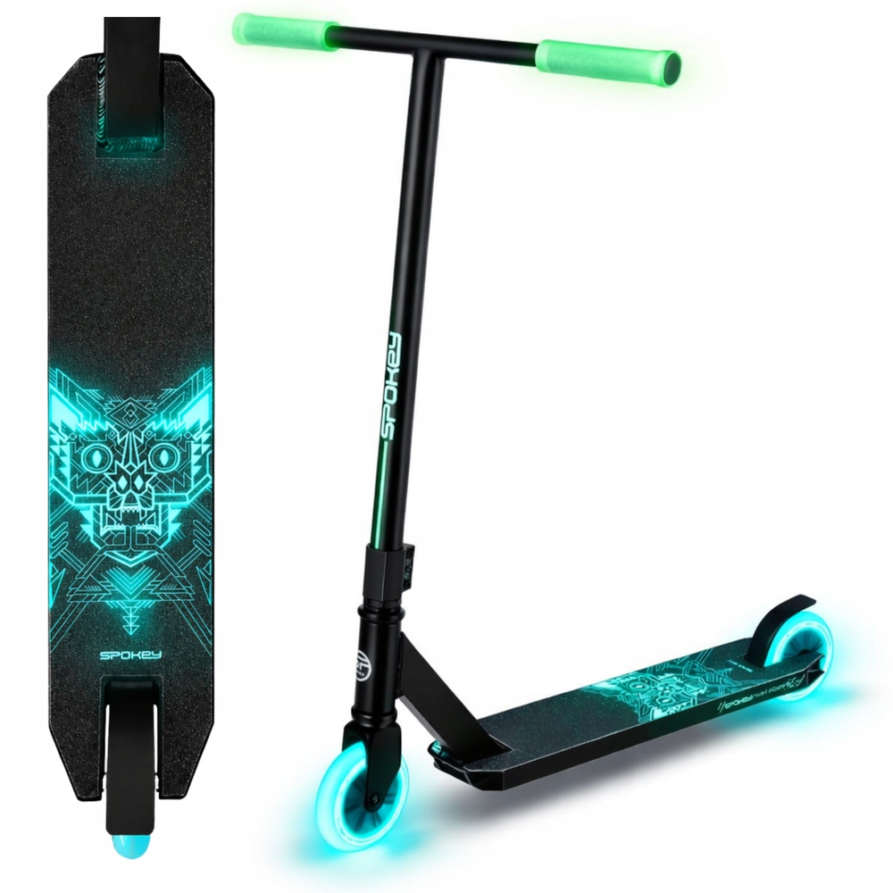 Freestyle Koloběžka pro mládež svítící ve tmě Kolečka 100 mm ABEC-7