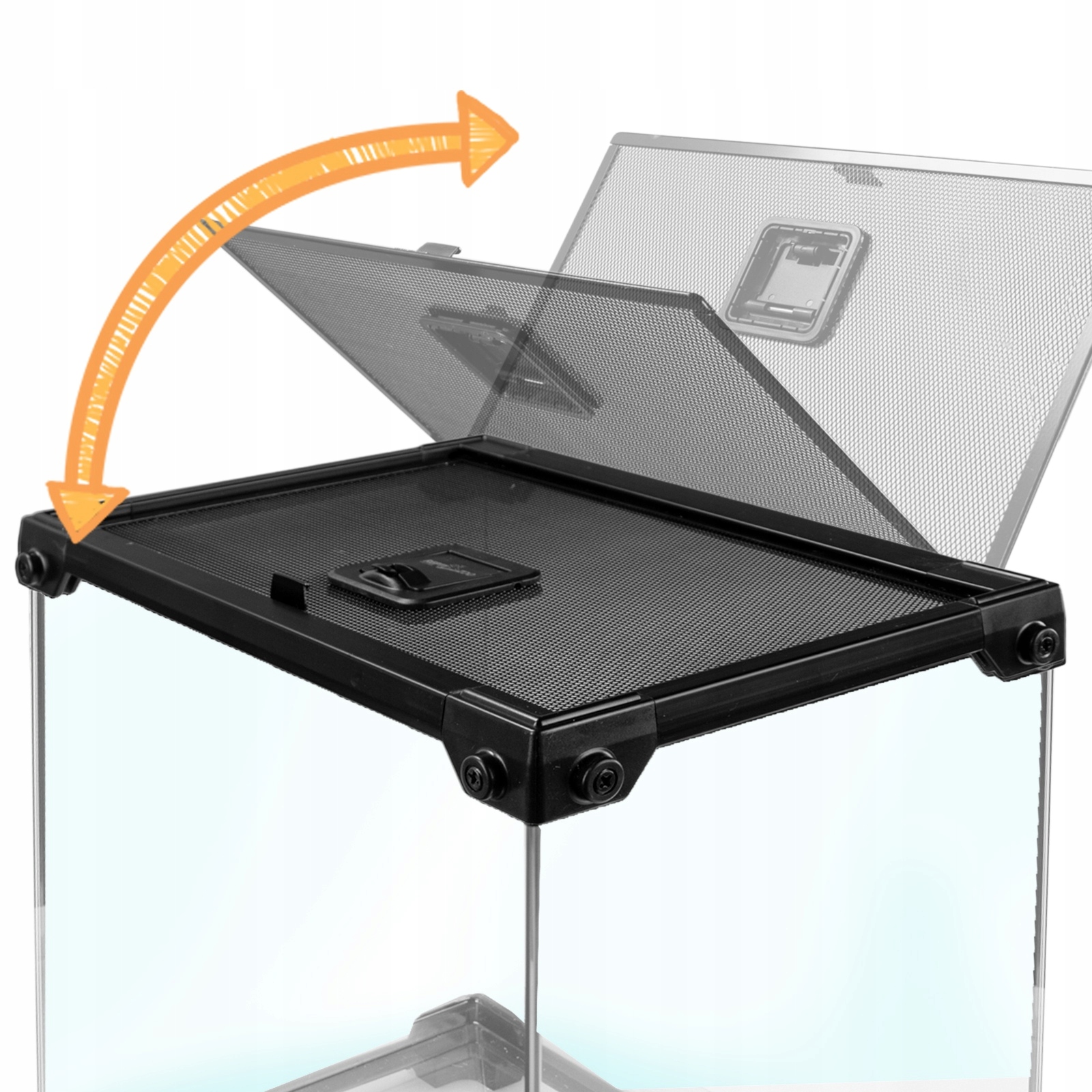 Levně Kompaktní Skleněné Terárium 30X20X20 S Voděodolnou Síťkou