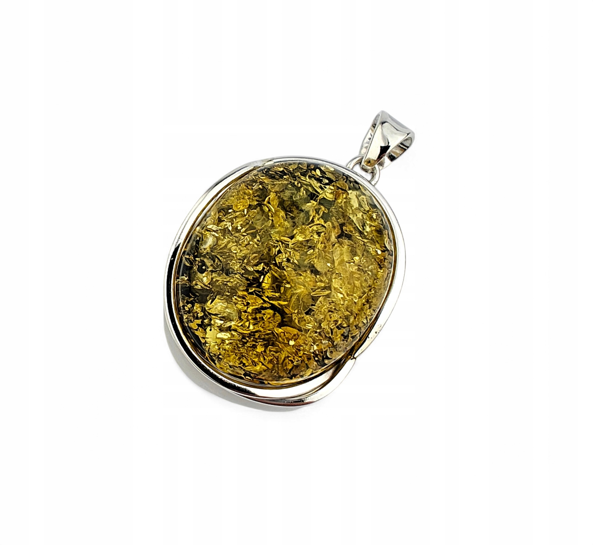 Přívěsek Na Přívěsek Baltský Jantar Stříbro Zelený