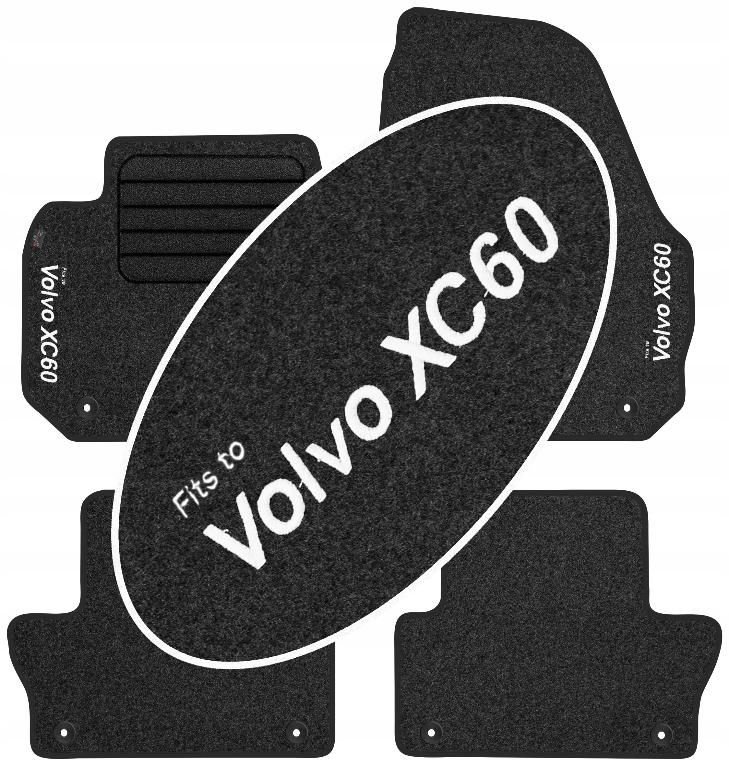 Volvo XC60 і 2008-2017 килимки з вишивкою