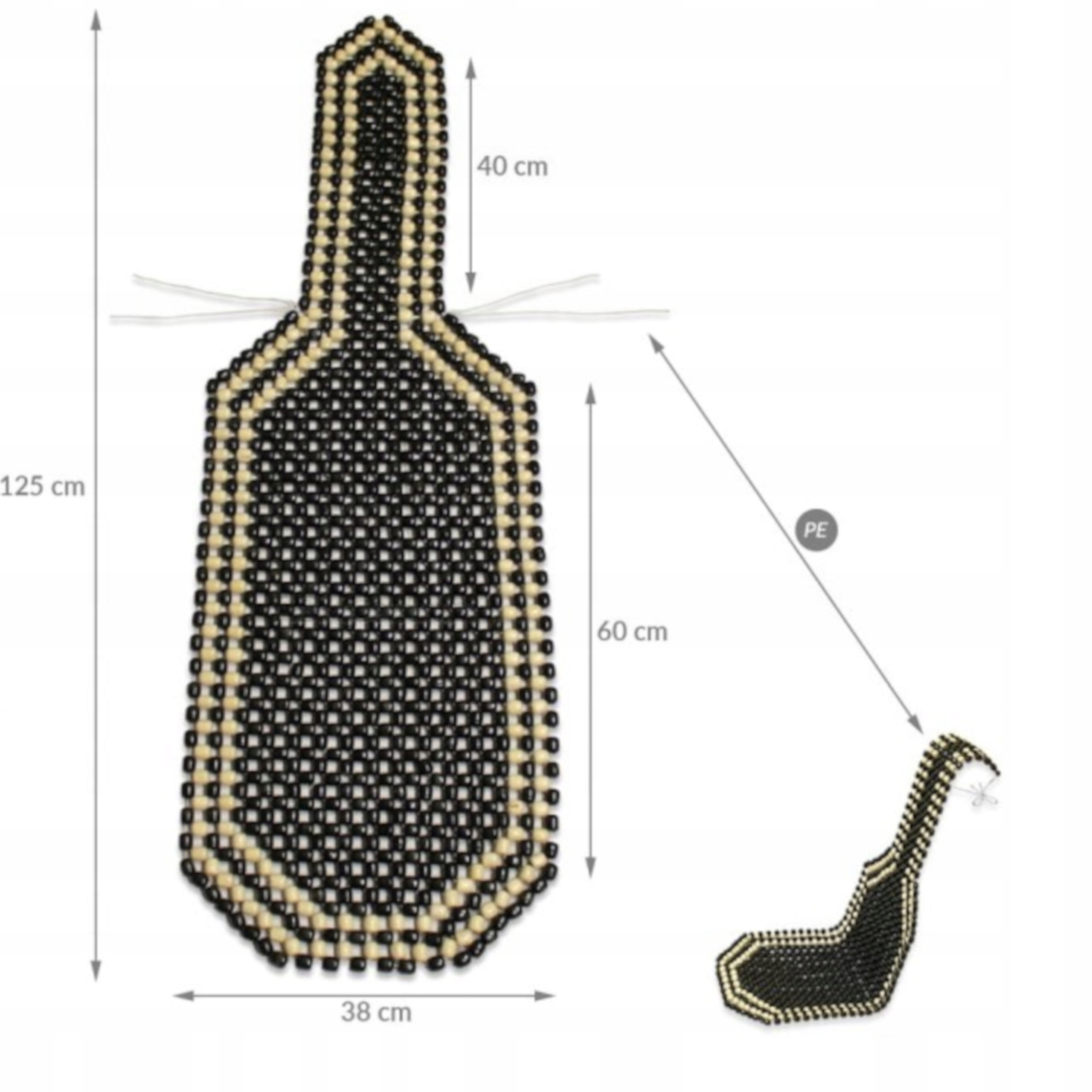 Mata koralikowa na fotel siedzenie koraliki do aut Model Mata koralik