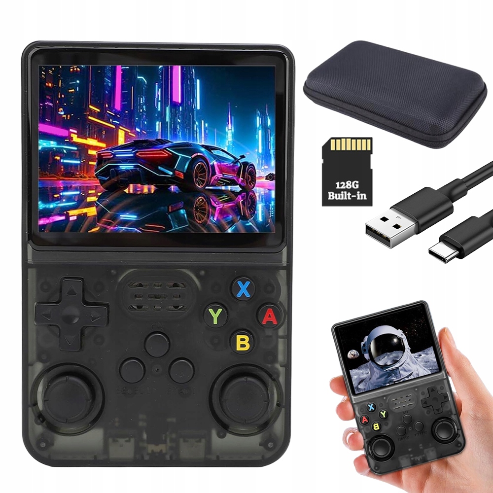 Przenośna mobilna konsola do gier Retro 21000 GRY R36S 32GB +KARTA 128GB
