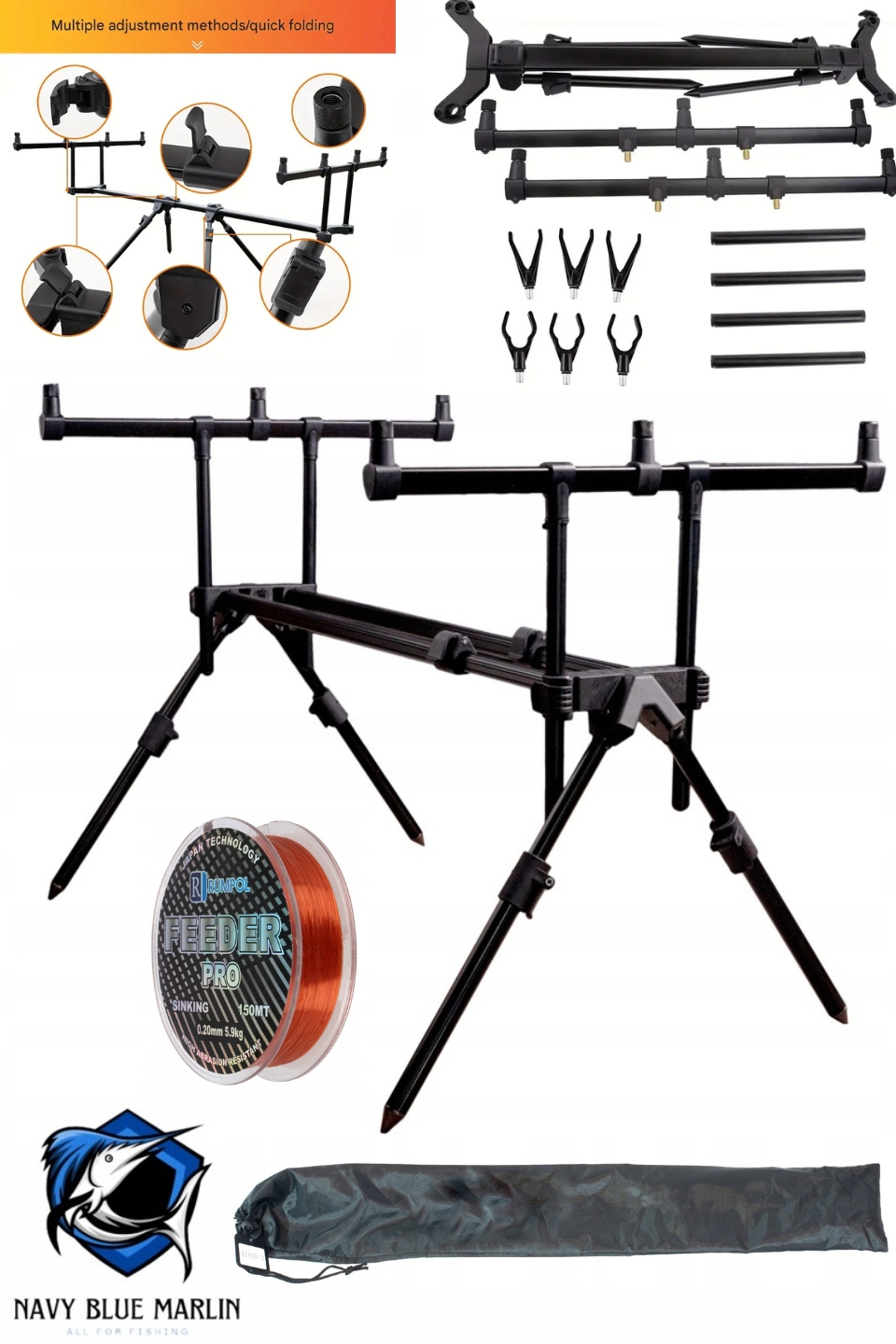 Kaprařské Stanoviště 3 Prutů Rod Pod Rumpol Dárek!!